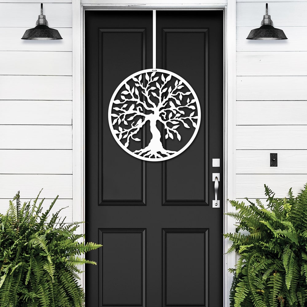 Elegant Metal Wall Decor Featuring the Tree of Life Art Design - HouseSensationsArt