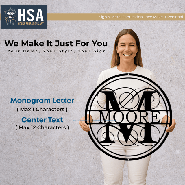 Elegant Monogram Wall Designs to Personalize Your Space - HouseSensationsArt