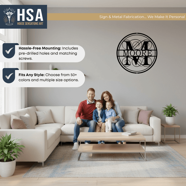 Elegant Monogram Wall Designs to Personalize Your Space - HouseSensationsArt