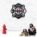 Firefighter Maltese Cross | Custom Metal Door Hanger Sign - HouseSensationsArt