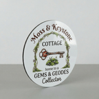 Custom White Round ACM DIBOND Business Sign | UV Printed Storefront Logo Sign