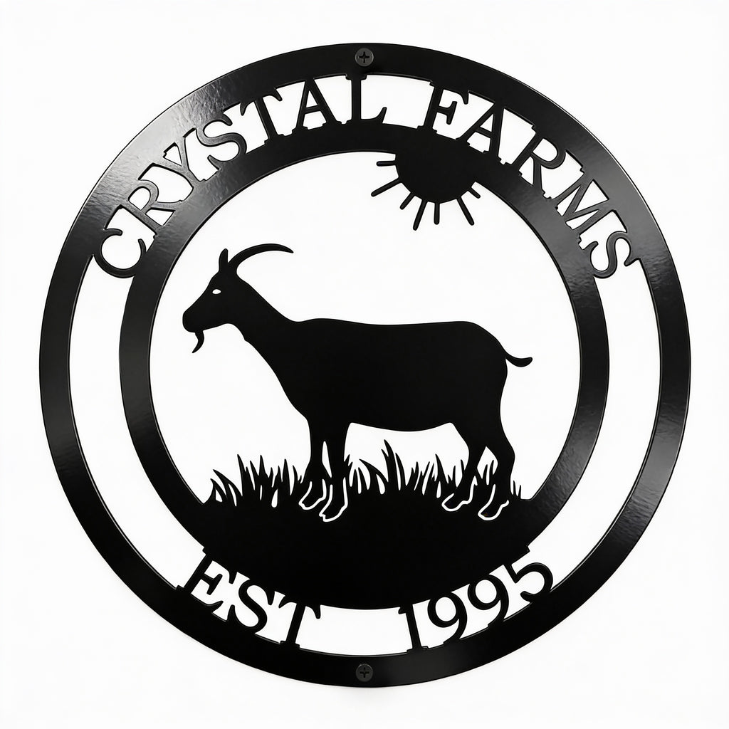 Custom Goat Metal Sign for Barns, Farmhouses & Outdoor Decor