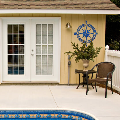 GPS Coordinates Sign – Custom Compass Metal Wall Art Decor - HouseSensationsArt