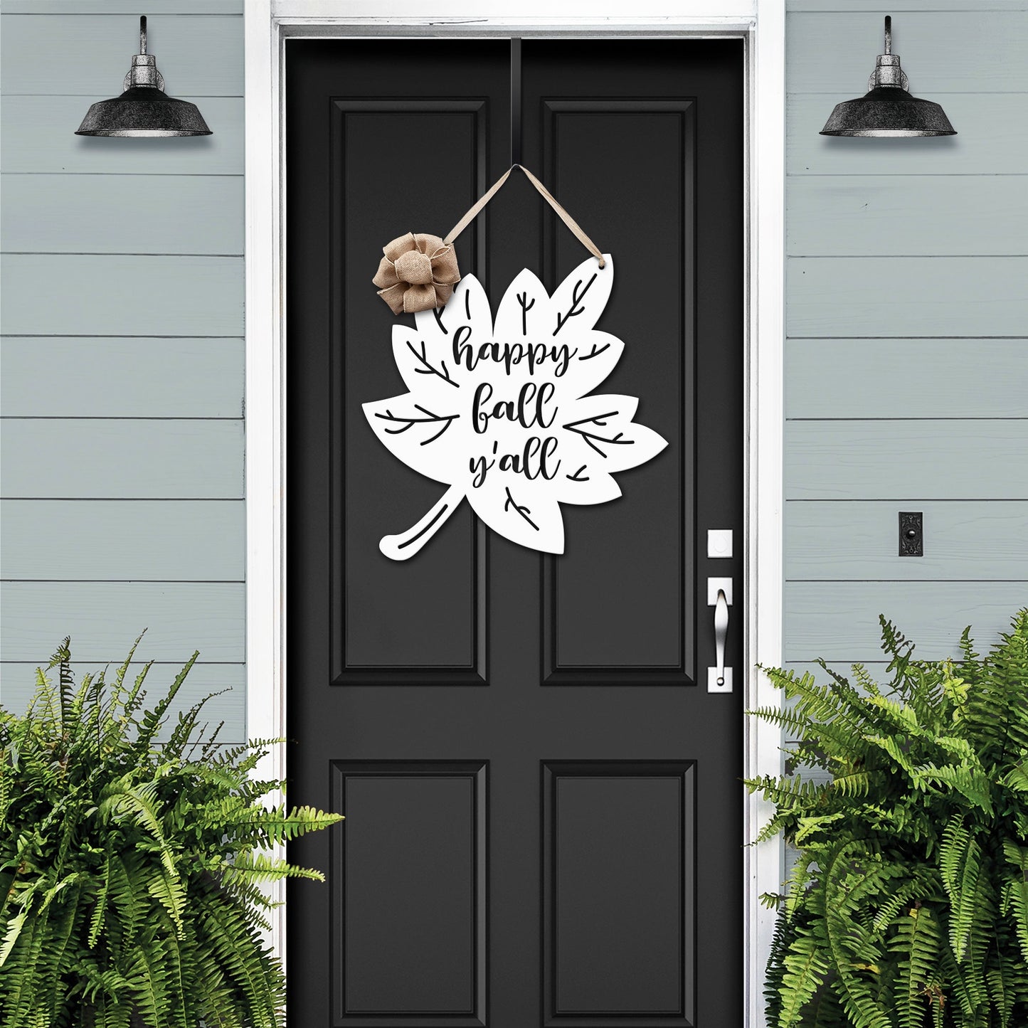 Happy Fall Y'all Metal Leaf Door Wreath - Customizable Metal Door Decor - Personalized Welcome Sign - Durable, Rust - Resistant, Perfect for Home, Porch, and Garden – Unique Seasonal Gift - HouseSensationsArt
