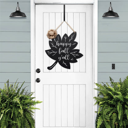 Happy Fall Y'all Metal Leaf Door Wreath - Customizable Metal Door Decor - Personalized Welcome Sign - Durable, Rust - Resistant, Perfect for Home, Porch, and Garden – Unique Seasonal Gift - HouseSensationsArt