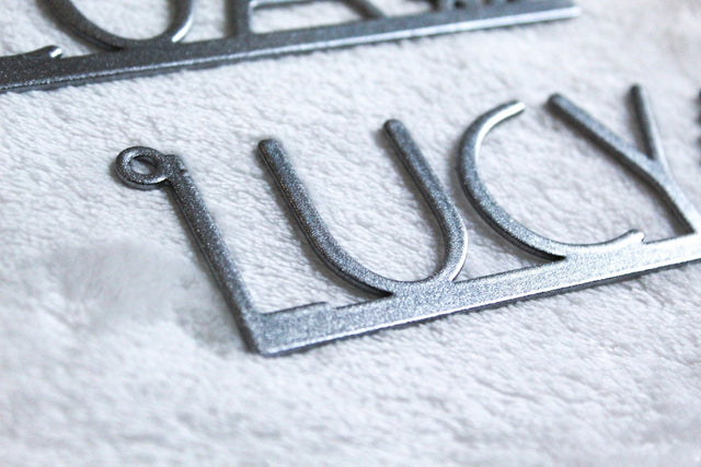 Holiday snowflake name tags – custom metal Christmas decor for table display