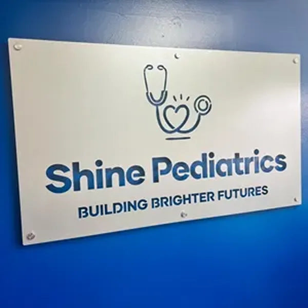 Pediatric clinic wall sign