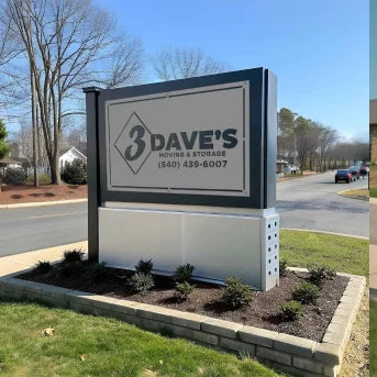 Freestanding exterior business sign