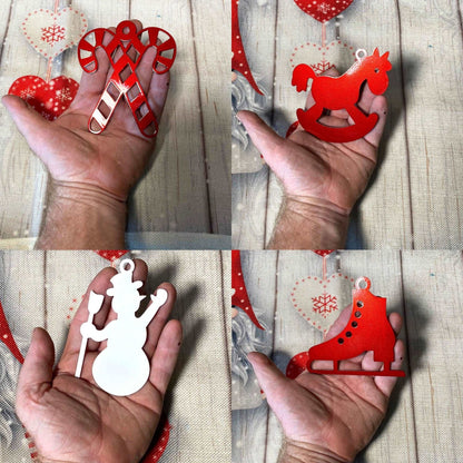 Ice Skates Christmas Ornament - 2021 Ornaments Metal Tree - Durable Metal Tree signs for Christmas - Perfect Metal Signs - Gift for Christmas Decoration Farmhouse Décor - HouseSensationsArt