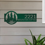 Evergreen Trees Monogram Address Plaque Address sign House Sensations Art