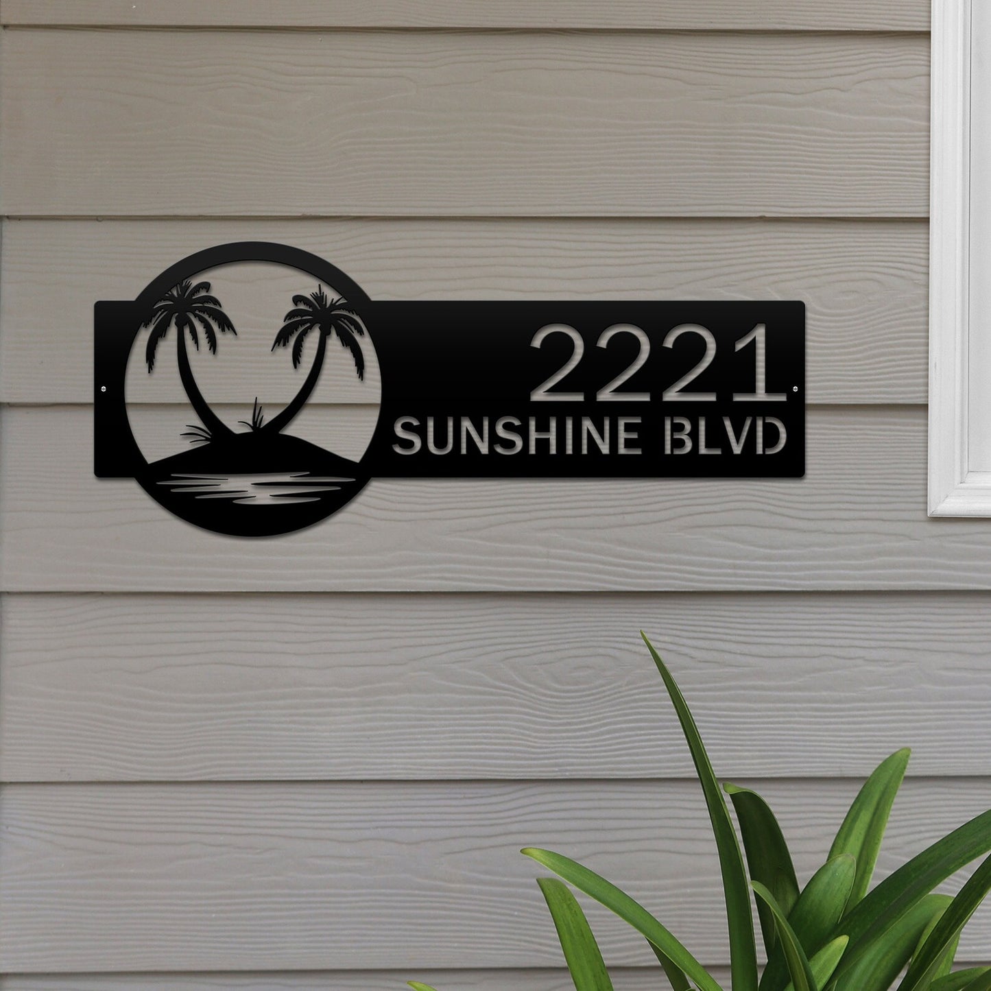 Personalized Palm Tree Street Sign Address sign House Sensations Art   