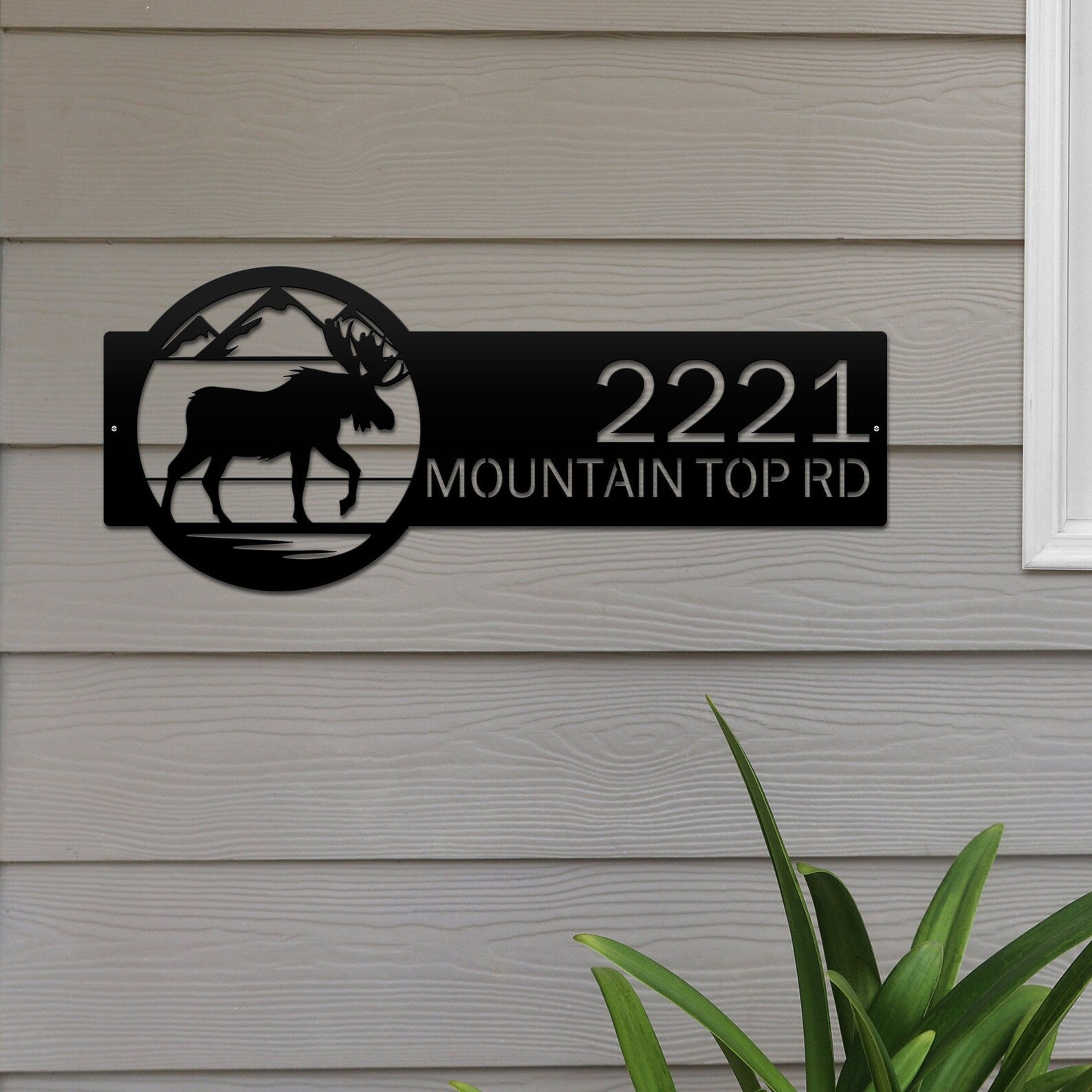 Mountain Moose Custom Address Sign Address sign House Sensations Art   
