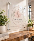 Custom Acrylic Logo Sign, UV Printed Reception Plaque for Salon, Boutique, Office