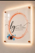Custom Acrylic Logo Sign, Lobby Storefront Branding, UV Printed Reception Plaque