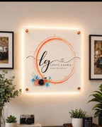 Custom Acrylic Logo Sign, Lobby Storefront Branding, UV Printed Reception Plaque