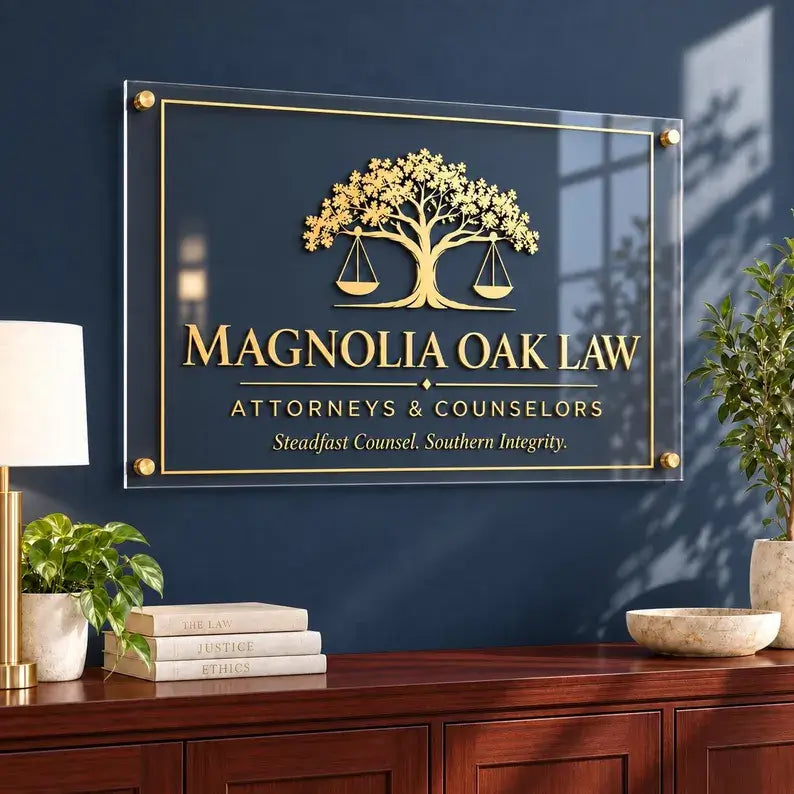 Modern Custom Business Sign 3D layered Acrylic Signage - Office Wall Decor