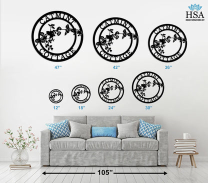 Pick Your Dog Breed Personalized Sign displayed in a stylish living room setting, featuring a customized metal sign with dog breed design, ideal for indoor decor from HouseSensationsArt.