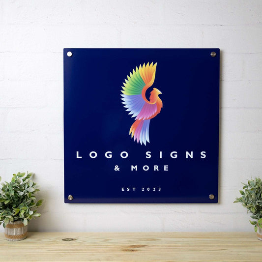 Full Color UV Printed Logo Sign Custom Metal Logo Sign - With full detail- Single Sided or Double Sided