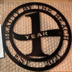Business Anniversary Metal Name Sign:  Established Date, Farm, Ranch, Home, or Company