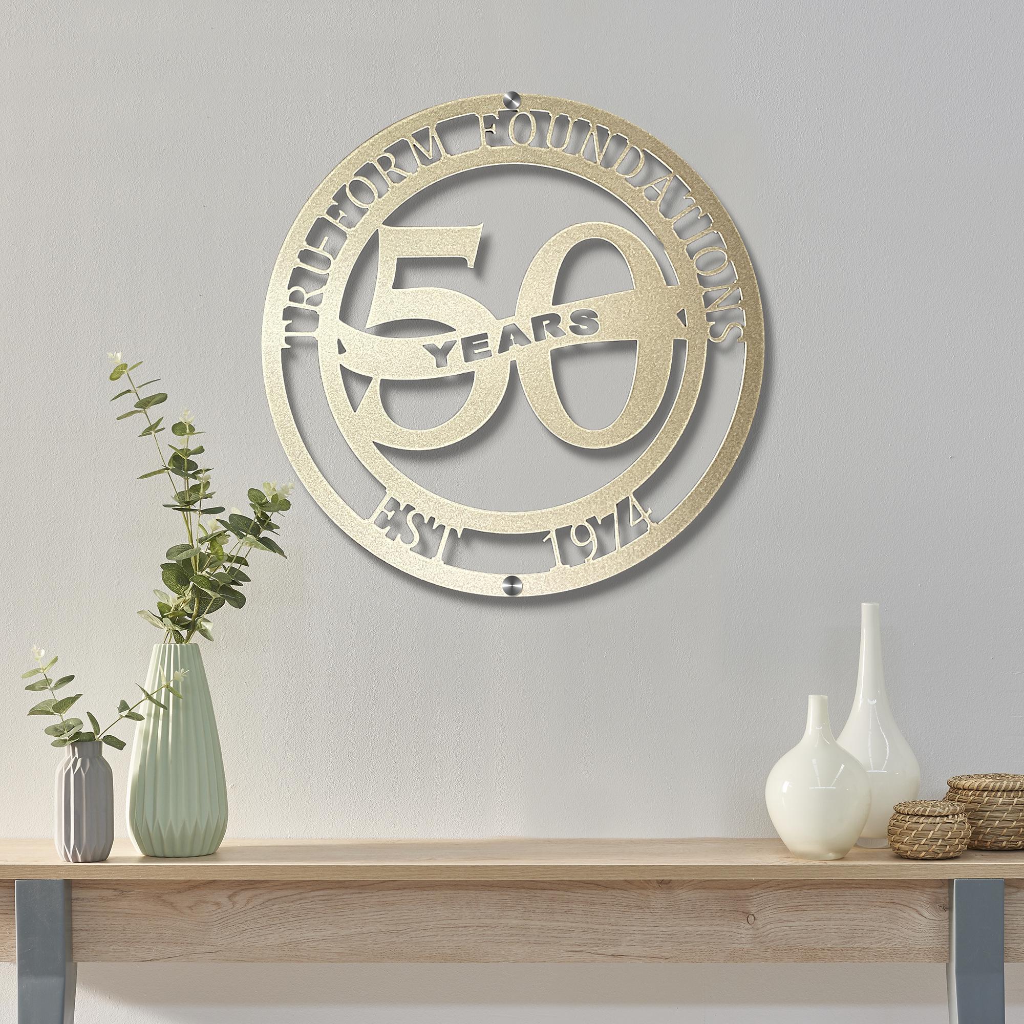 Business Anniversary Metal Name Sign:  Established Date, Farm, Ranch, Home, or Company