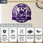 Why Choose Our Custom Metal Signs? HSA's signs are DURABLE, available in MULTIPLE SIZES & 50+ COLOR OPTIONS, PERSONALIZED with your custom name or custom slogan, LONG-LASTING, and come with FAST SHIPPING.