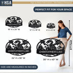 Size Chart: Multiple sizes available to select from. Choose from small 12 inch options up to larger 45" options and other options in between. Perfect options available for small accent wall art up to large focal point decor . Includes model for scale and highlights custom sizing
