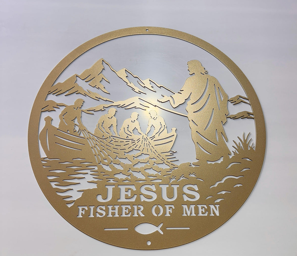 Jesus Fisher Of Men Christian Metal Wall Art