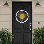 Daisy Metal Wreath Sign – Front Door Decor Housewarming Gift
