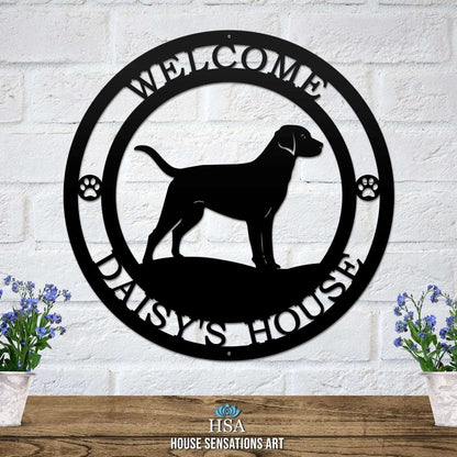 Labrador House Signs – Custom Metal Decor for Dog Lovers - HouseSensationsArt