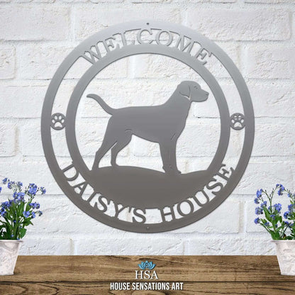Labrador House Signs – Custom Metal Decor for Dog Lovers - HouseSensationsArt