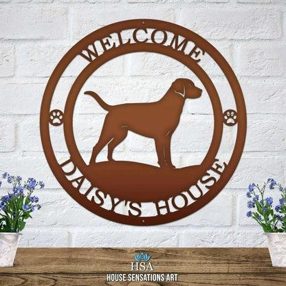 Labrador House Signs – Custom Metal Decor for Dog Lovers - HouseSensationsArt