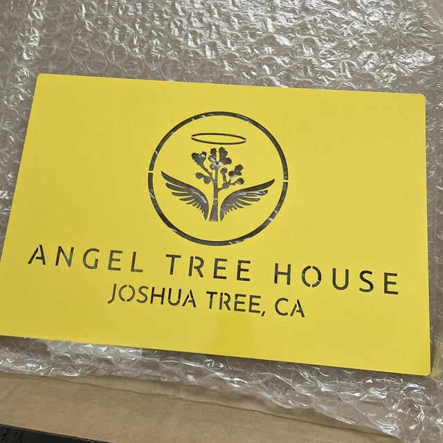 Laser Cut Steel Business Logo Sign – Custom Metal Office & Storefront Sign - HouseSensationsArt