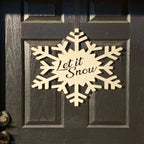 Let It Snow Sign – Personalized Snowflake Winter Home Decor - HouseSensationsArt