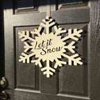 Let It Snow Sign – Personalized Snowflake Winter Home Decor - HouseSensationsArt