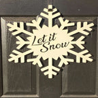 Let It Snow Sign – Personalized Snowflake Winter Home Decor - HouseSensationsArt