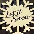 Let It Snow Sign – Personalized Snowflake Winter Home Decor - HouseSensationsArt