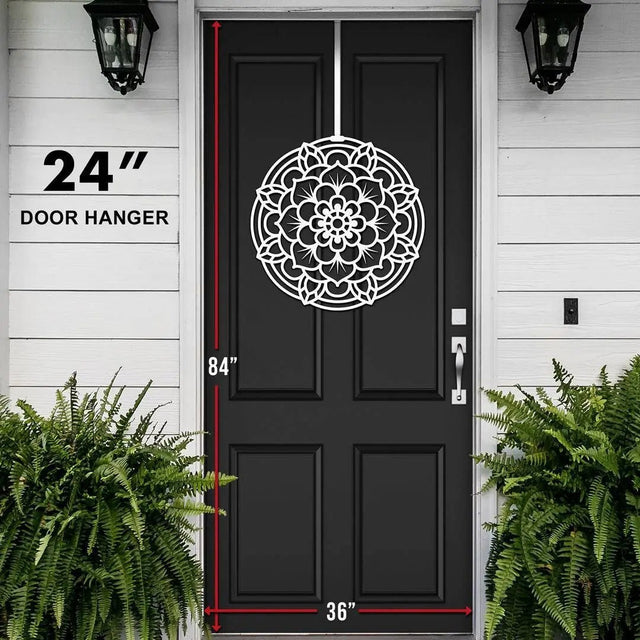 Lotus Flower Wreath – Handcrafted Door & Wall Floral Decor - HouseSensationsArt