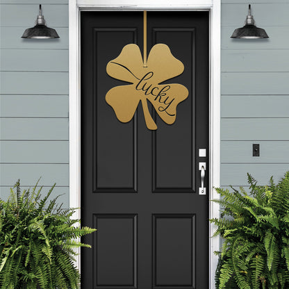 Lucky Shamrock Door Wreath - HouseSensationsArt