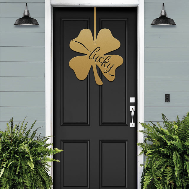Lucky Shamrocks – Festive Irish Metal Door Wreath for Any Season - HouseSensationsArt