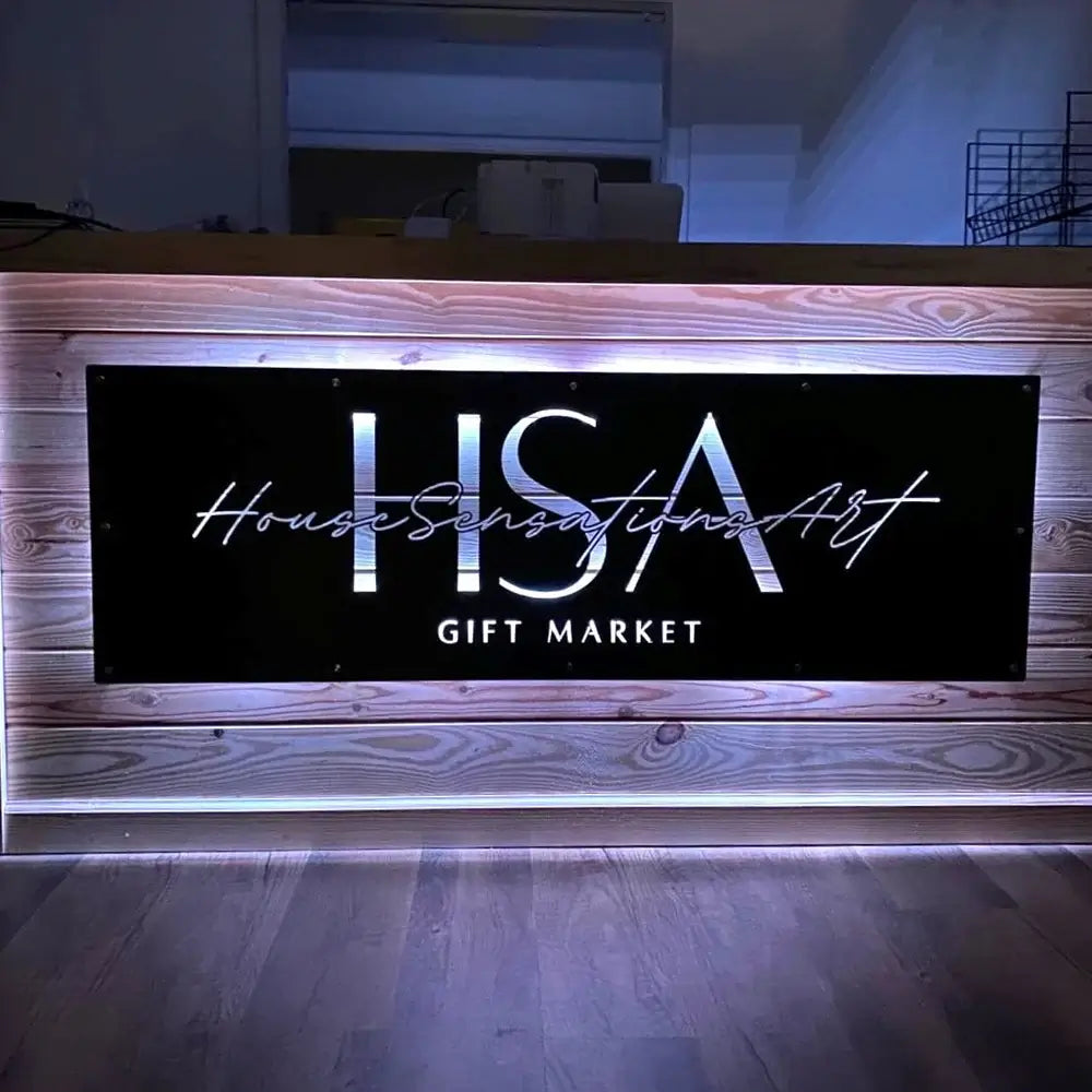 Custom Lighted Metal Signs - LED Backlit & Laser-Cut Business Signage
