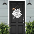 Encantadora corona otoñal para puertas, ideal para familias — Pieza de hoja de metal personalizada