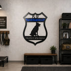 Letrero personalizado K9 – Placa de metal personalizada para perros de trabajo