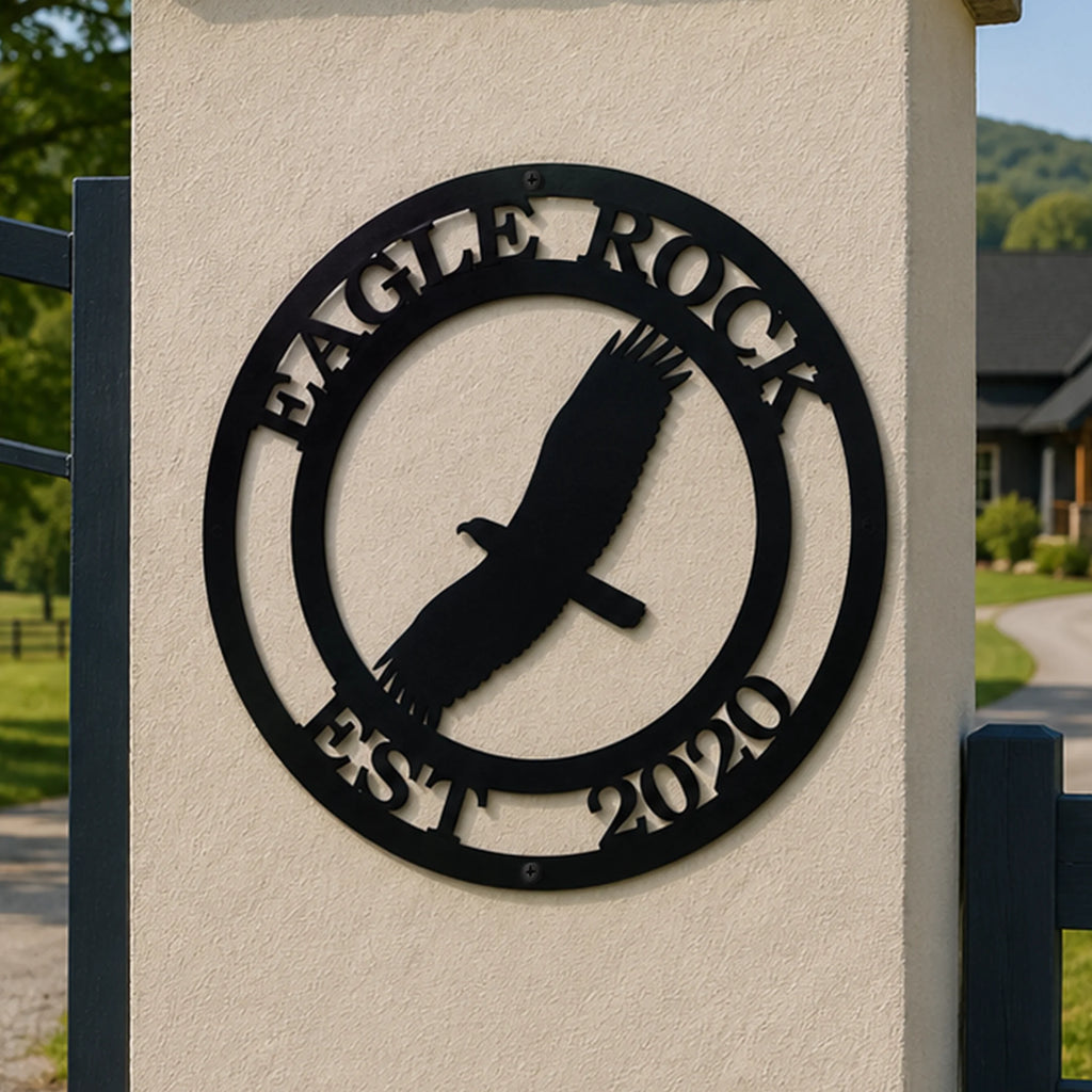 Personalized Eagle Metal Sign – Custom Patriotic Wall Art Decor