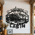 Welcome to Our Cabin, Custom Metal Sign for Rustic Wall Decor