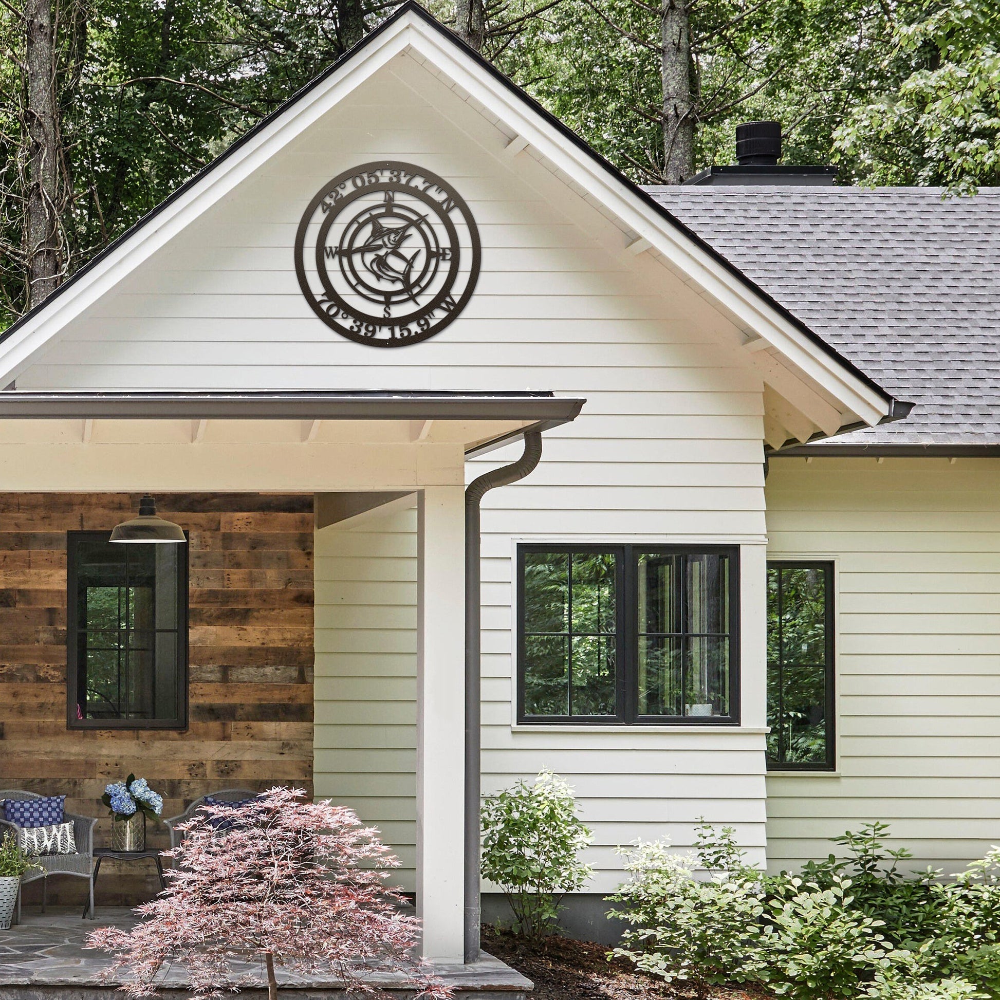 Marlin Compass – Nautical Metal Wall Art for Beach Homes - HouseSensationsArt