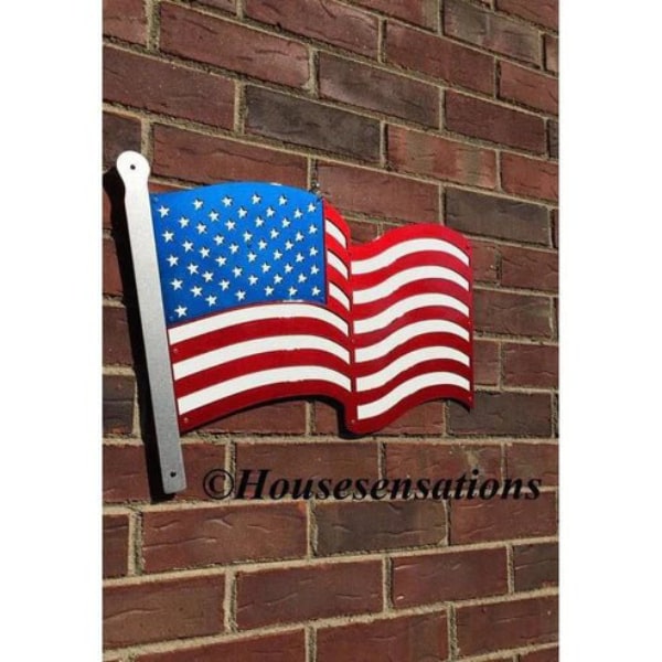 Metal American Flag Wall Art – Personalized Patriotic Home Decor - HouseSensationsArt