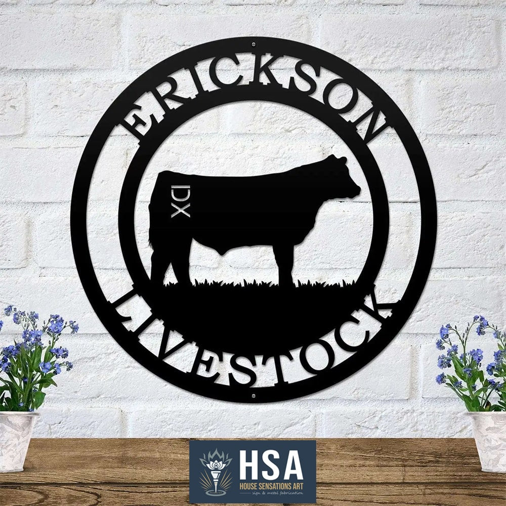 Metal Cattle Signs – Custom Decor for Ranch, Barn & Fence - HouseSensationsArt