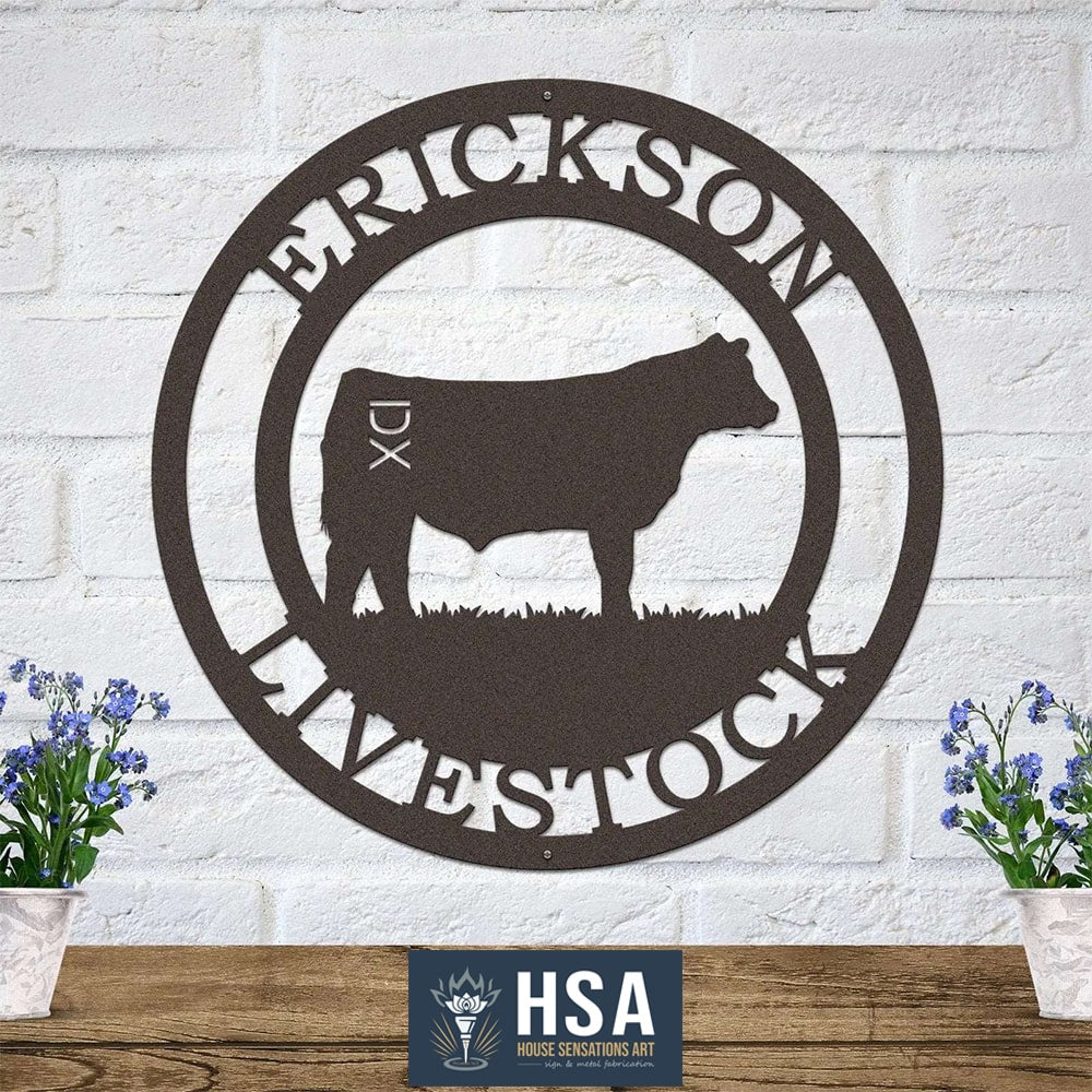 Metal Cattle Signs – Custom Decor for Ranch, Barn & Fence - HouseSensationsArt