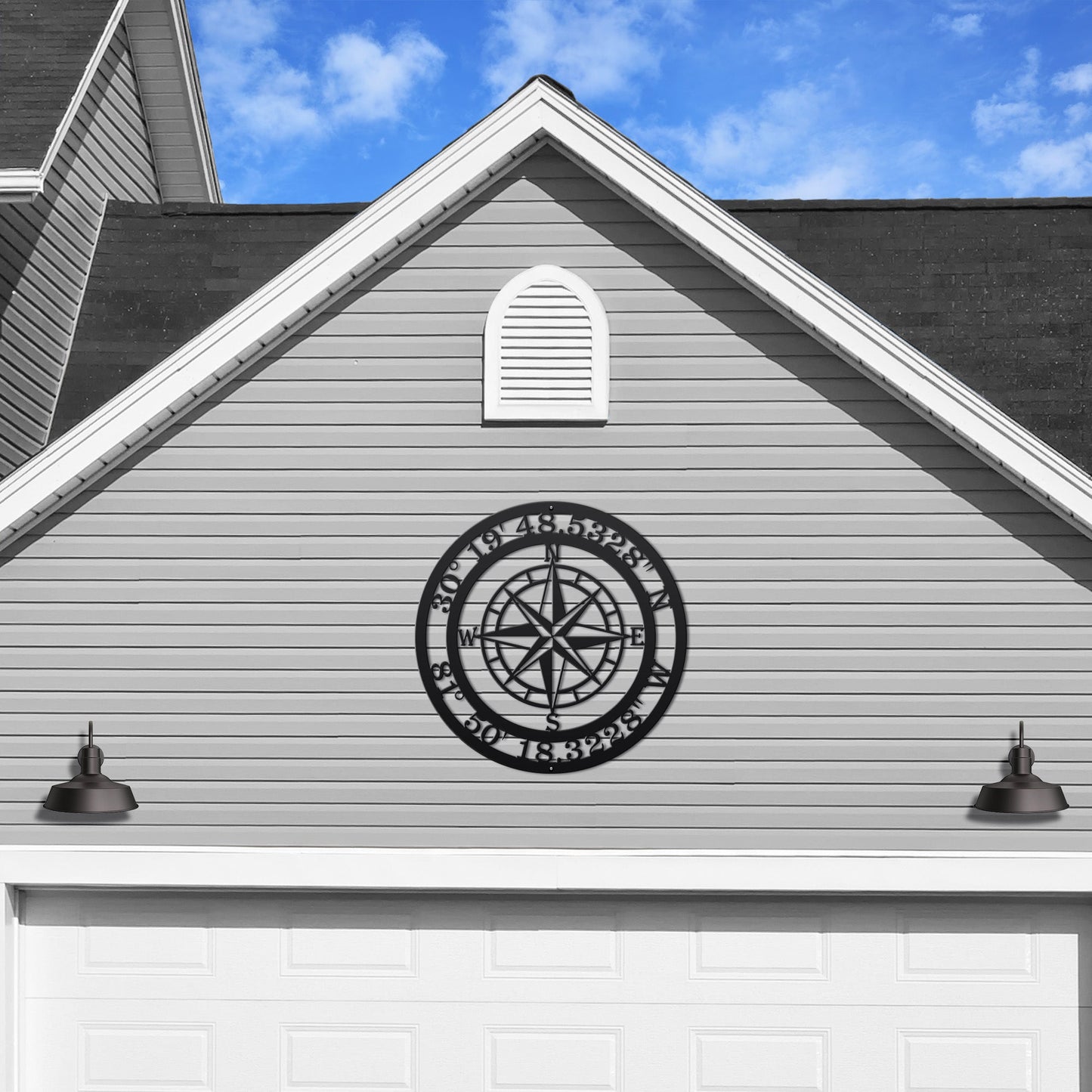 Metal Compass Sign – Personalized Nautical & Rustic Wall Art - HouseSensationsArt