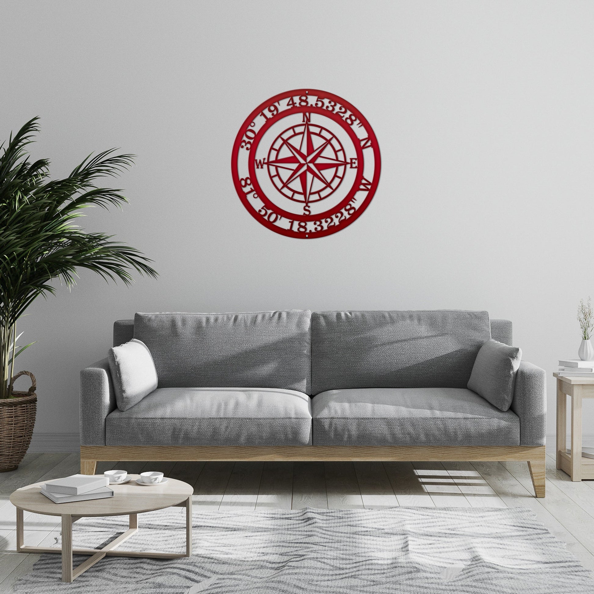 Metal Compass Sign – Personalized Nautical & Rustic Wall Art - HouseSensationsArt